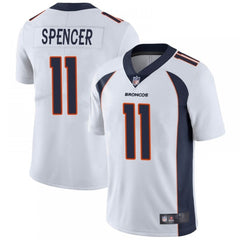 Men's Denver Broncos #11 Diontae Spencer White Vapor Untouchable Limited Stitched Jersey 