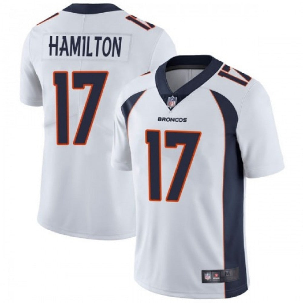 Men's Denver Broncos #17 DaeSean Hamilton White Vapor Untouchable Limited Stitched Jersey 