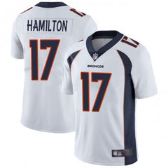 Men's Denver Broncos #17 DaeSean Hamilton White Vapor Untouchable Limited Stitched Jersey 