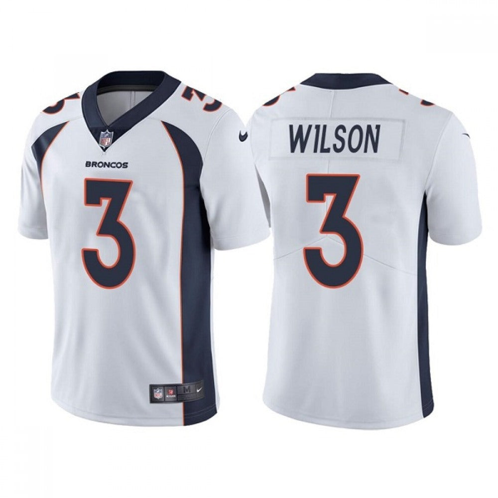 Men's Denver Broncos #3 Russell Wilson White Vapor Untouchable Limited Stitched Jersey 