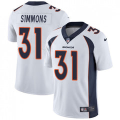 Men's Denver Broncos #31 Justin Simmons White Vapor Untouchable Limited Stitched NFL Jersey 
