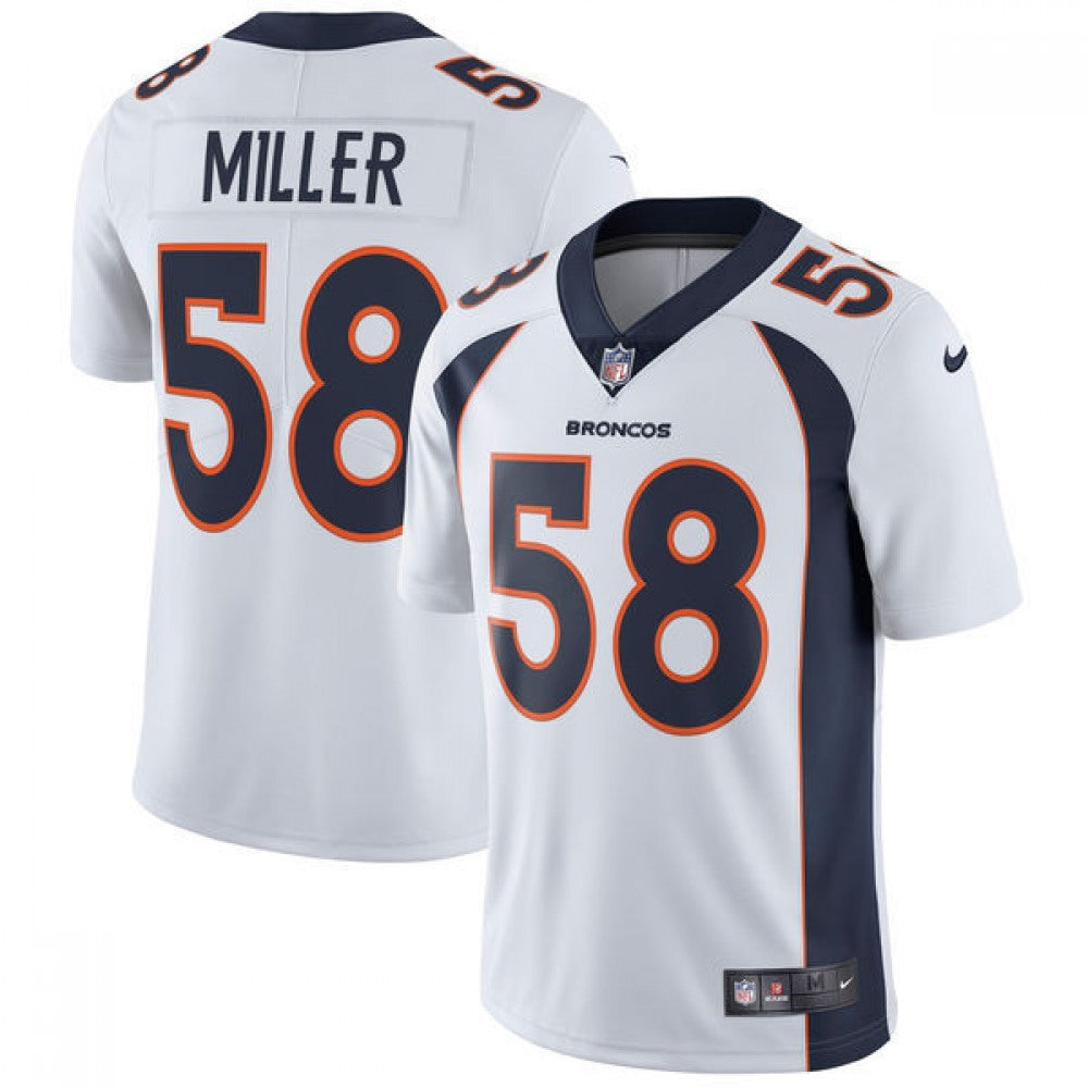 Men's Denver Broncos #58 Von Miller White Vapor Untouchable Limited Stitched NFL Jersey 