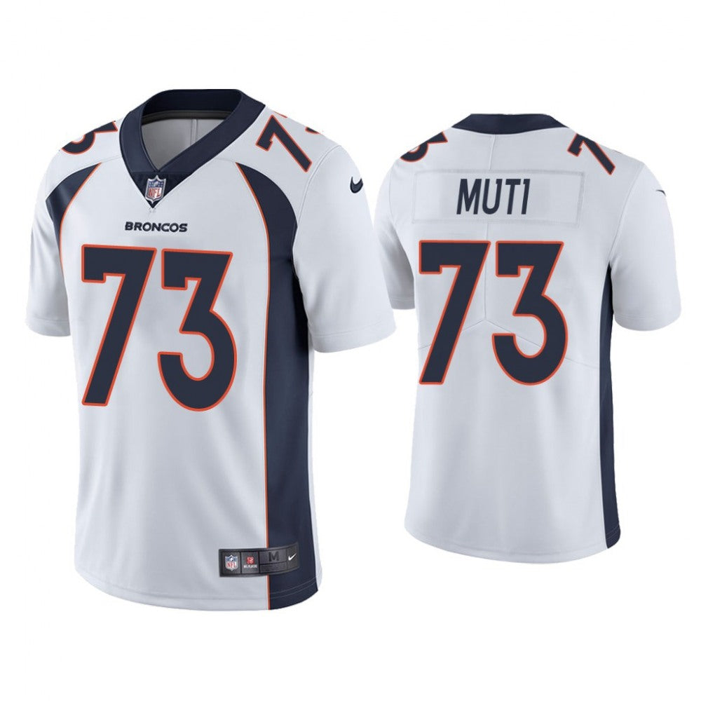 Men's Denver Broncos #73 Netane Muti White Vapor Untouchable Limited Stitched Jersey 