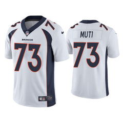 Men's Denver Broncos #73 Netane Muti White Vapor Untouchable Limited Stitched Jersey 