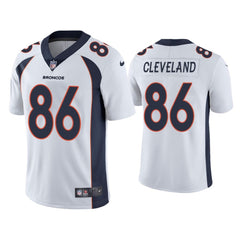 Men's Denver Broncos #86 Tyrie Cleveland White Vapor Untouchable Limited Stitched Jersey 