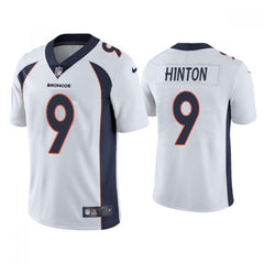 Men's Denver Broncos #9 Kendall Hinton White Vapor Untouchable Limited Stitched Jersey 