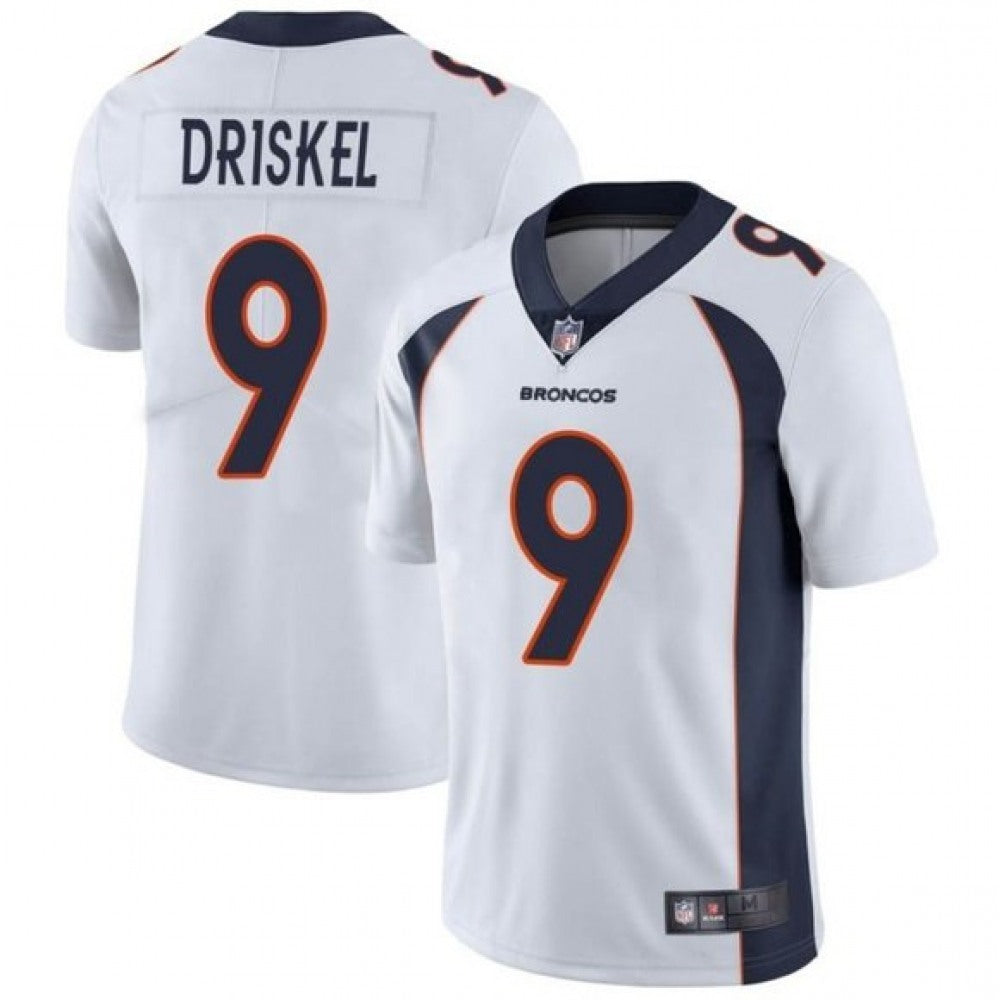 Men's Denver Broncos #9 Jeff Driskel White Vapor Untouchable Limited Stitched Jersey 