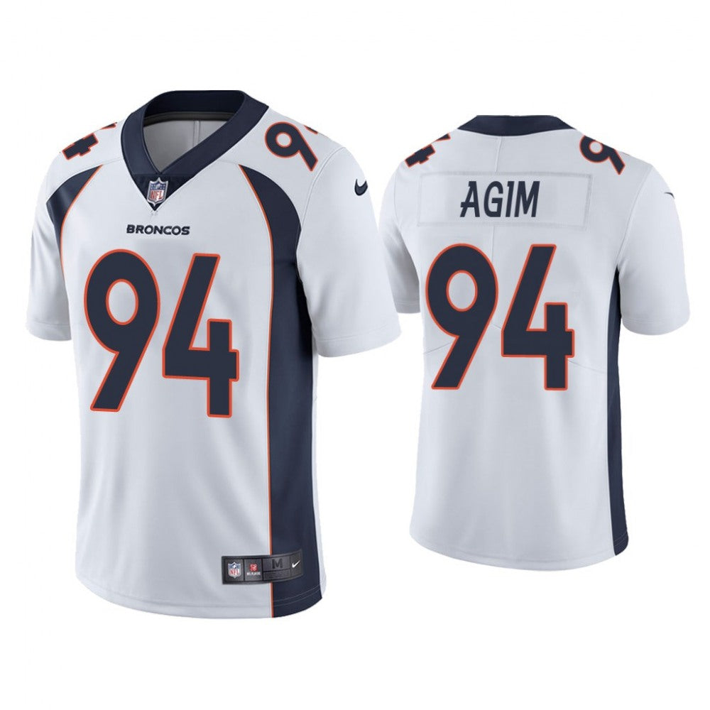 Men's Denver Broncos #94 McTelvin Agim White Vapor Untouchable Limited Stitched Jersey 