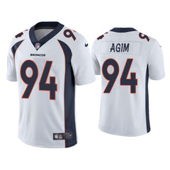 Men's Denver Broncos #94 McTelvin Agim White Vapor Untouchable Limited Stitched Jersey 
