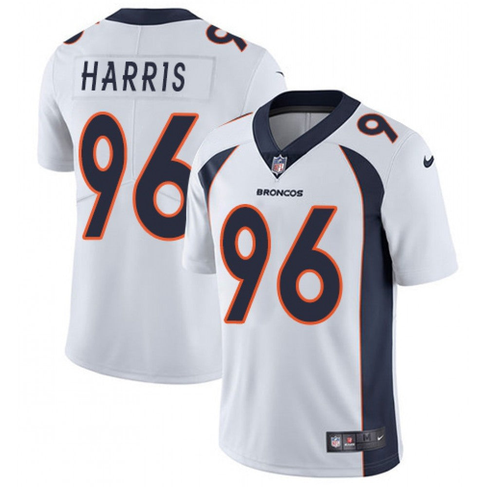Men's Denver Broncos #96 Shelby Harris White Vapor Untouchable Limited Stitched Jersey 