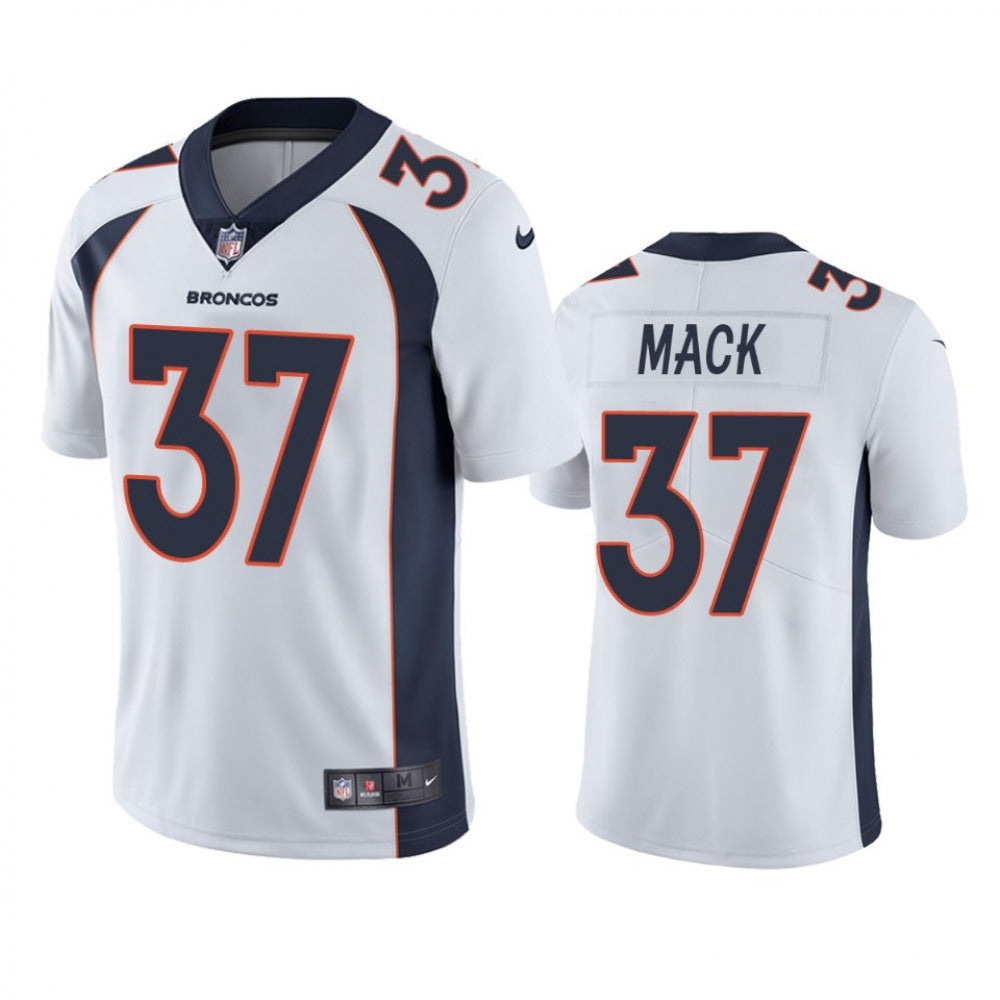 Men's Denver Broncos #37 Marlon Mack White Vapor Untouchable Stitched Jersey 