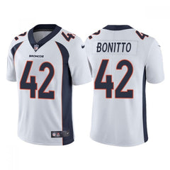 Men's Denver Broncos #42 Nik Bonitto White Vapor Untouchable Stitched Jersey 