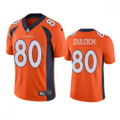 Men's Denver Broncos #80 Greg Dulcich Oraange Vapor Untouchable Stitched Jersey 