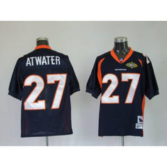 Mitchel & Ness Broncos #27 Steve Atwater Blue With 2010 Super Bowl Patch Stitched Throwback NFL Jersey 
