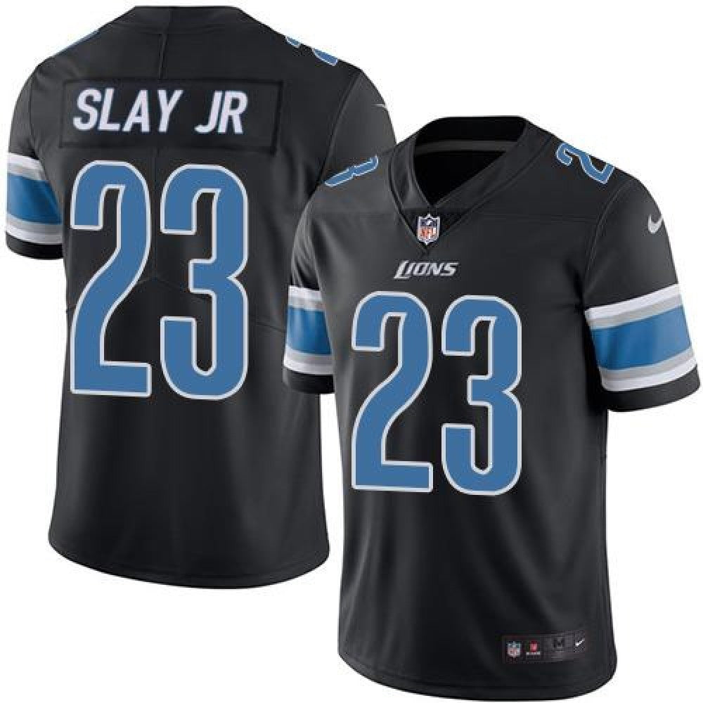 Lions #23 Darius Slay JR Black Men's Stitched NFL Limited Rush Jersey 
