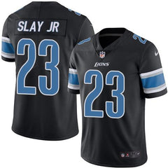 Lions #23 Darius Slay JR Black Men's Stitched NFL Limited Rush Jersey 