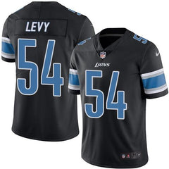 Lions #54 DeAndre Levy Black Men's Stitched NFL Limited Rush Jersey 