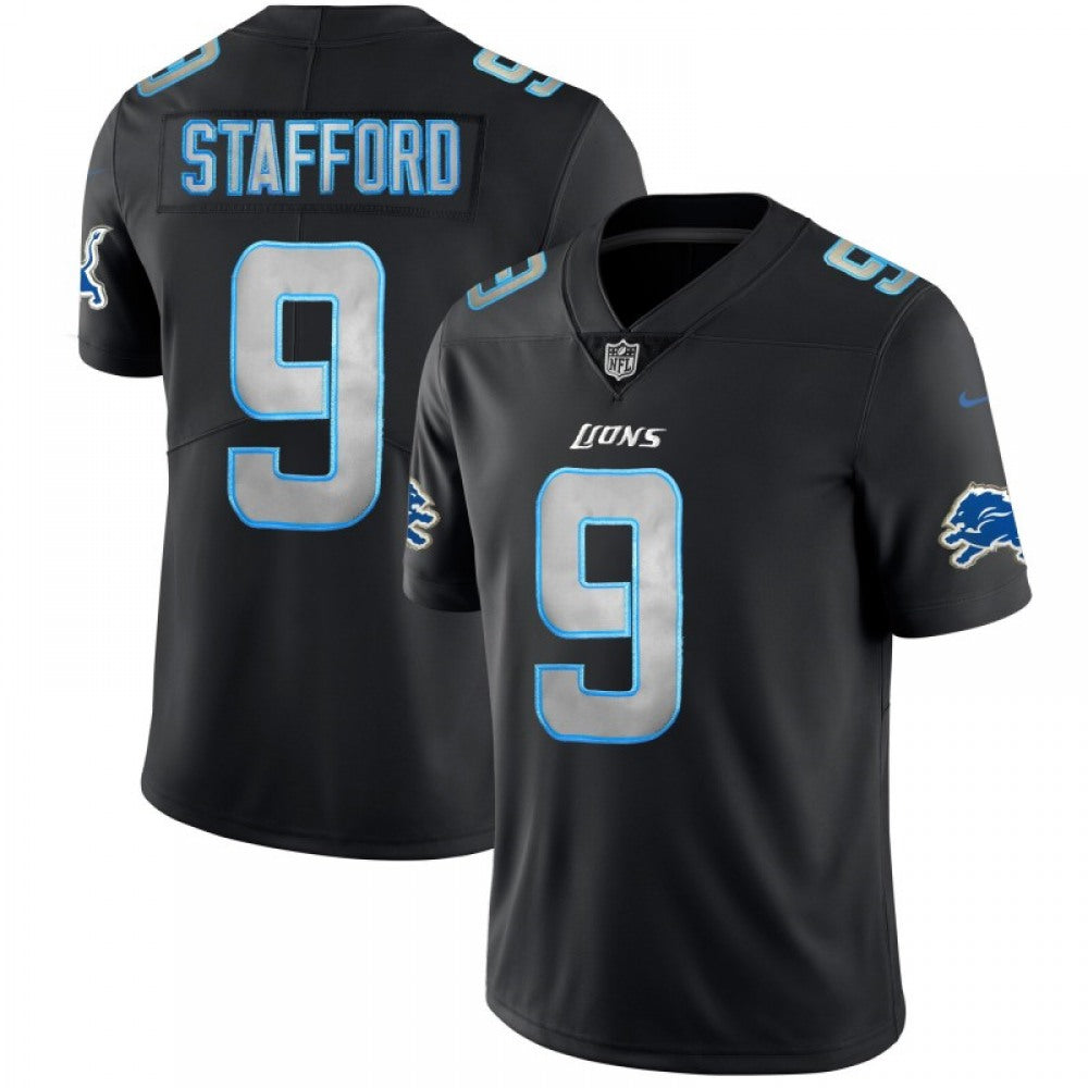 Men's Detroit Lions #9 Matthew Stafford Black 2018 Impact Limited Stitched NFL Jersey 
