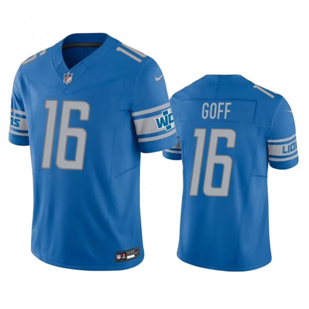 Men's Detroit Lions #16 Jared Goff Blue 2023 F.U.S.E. Vapor Untouchable Limited Stitched Jersey 