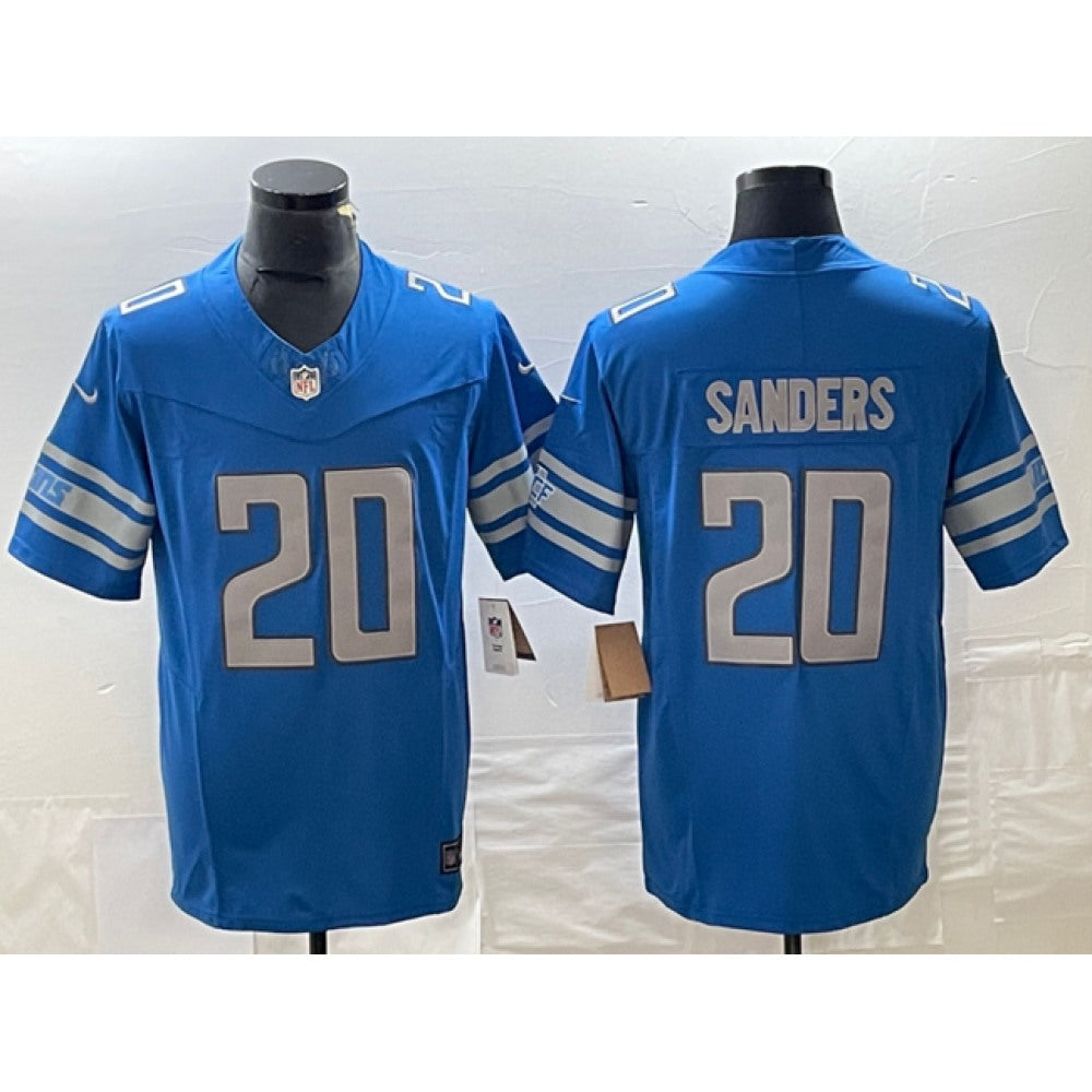 Men's Detroit Lions #20 Barry Sanders Blue 2023 F.U.S.E. Vapor Untouchable Limited Stitched Jersey 