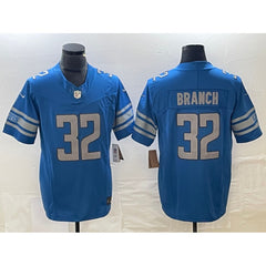 Men's Detroit Lions #32 Brian Branch Blue 2023 F.U.S.E. Vapor Untouchable Limited Stitched Jersey 