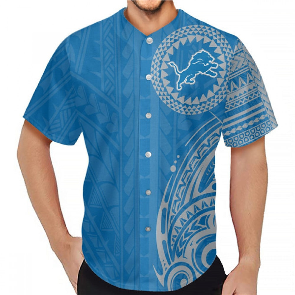 Men's Detroit Lions Blue Jersey 