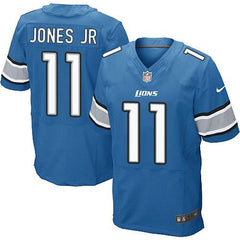 Lions #11 Marvin Jones Jr Blue Team Color Men's Stitched NFL Elite Jersey 