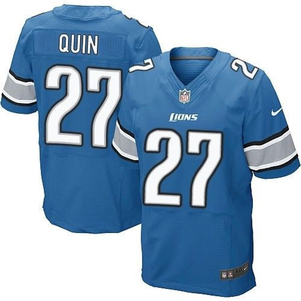 Lions #27 Glover Quin Blue Team Color Men's Stitched NFL Elite Jersey 