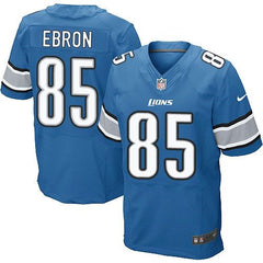 Lions #85 Eric Ebron Blue Team Color Men's Stitched NFL Elite Jersey 