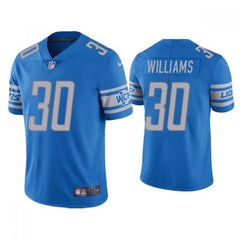 Men's Detroit Lions #30 Jamaal Williams Blue Vapor Untouchable Limited Stitched Jersey 