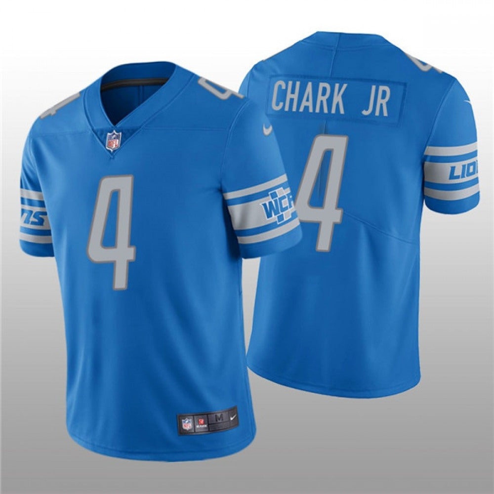 Men's Detroit Lions #4 DJ Chark Jr. Blue Vapor Untouchable Limited Stitched Jersey 