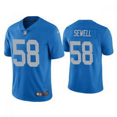 Men's Detroit Lions #58 Penei Sewell 2021 NFL Draft Blue Vapor Untouchable Limited Stitched NFL Jersey 