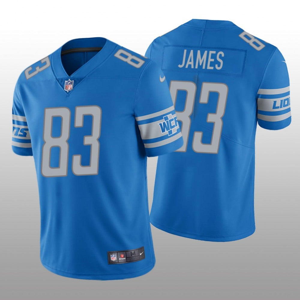Men's Detroit Lions #83 Jesse James Blue Vapor Untouchable Limited Stitched NFL Jersey 