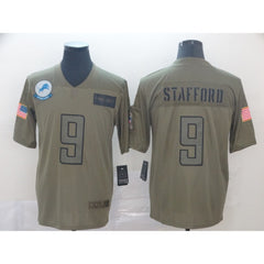 Men's Detroit Lions #9 Matthew Stafford 2019 Camo Salute To Service Limited Stitched NFL Jersey 