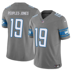 Men's Detroit Lions #19 Donovan Peoples-Jones Grey 2023 F.U.S.E. Vapor Untouchable Limited Stitched Jersey 