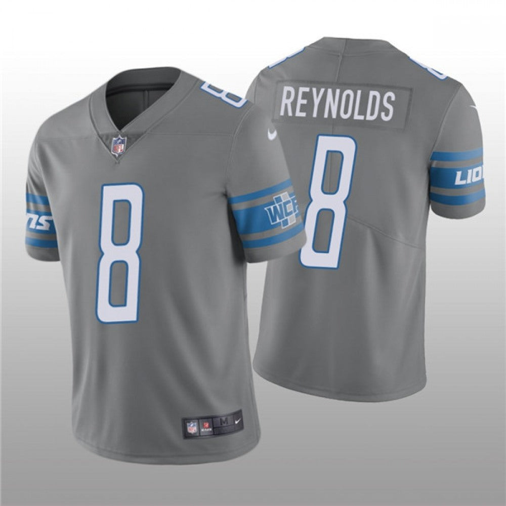 Men's Detroit Lions #8 Josh Reynolds Grey Vapor Untouchable Limited Stitched Jersey 