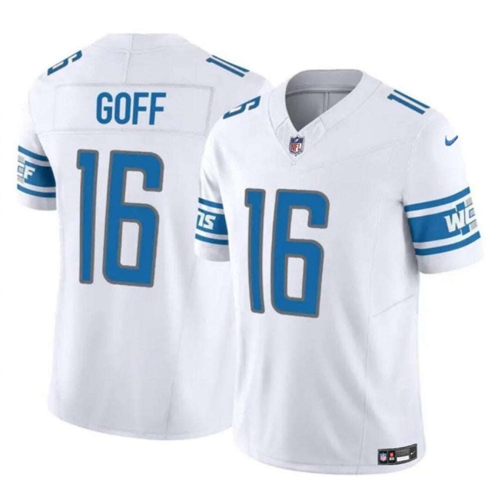 Men's Detroit Lions #16 Jared Goff White 2023 F.U.S.E. Vapor Untouchable Limited Stitched Jersey 
