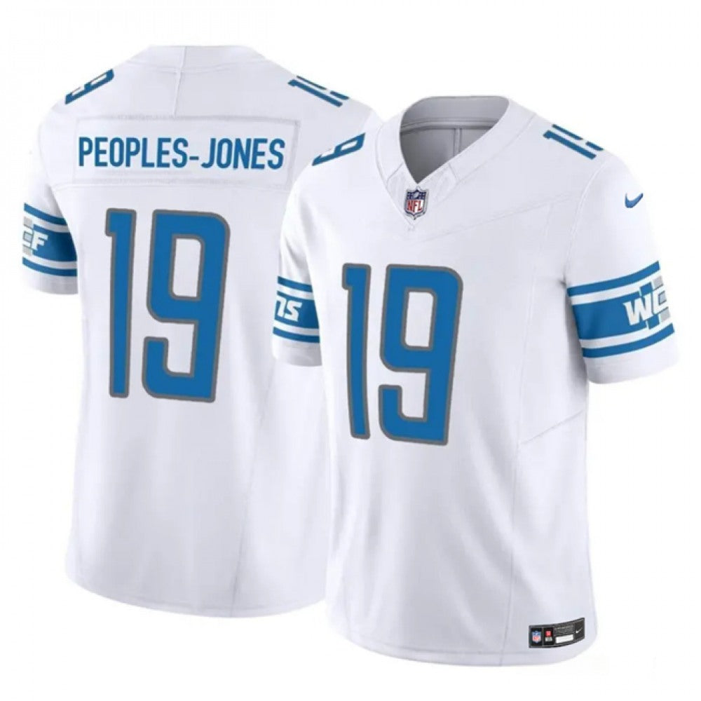 Men's Detroit Lions #19 Donovan Peoples-Jones White 2023 F.U.S.E. Vapor Untouchable Limited Stitched Jersey 
