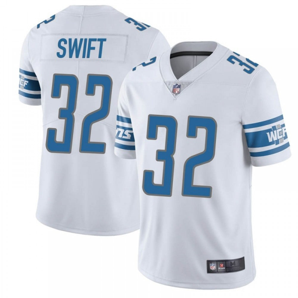 Men's Detroit Lions #32 D'Andre Swift White Vapor Untouchable Limited Stitched NFL Jersey 