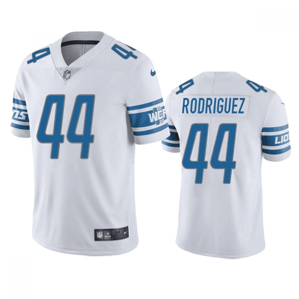 Men's Detroit Lions #44 Malcolm Rodriguez White Vapor Untouchable Limited Stitched Jersey 