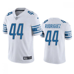 Men's Detroit Lions #44 Malcolm Rodriguez White Vapor Untouchable Limited Stitched Jersey 