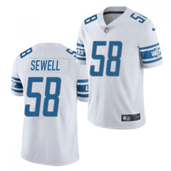 Men's Detroit Lions #58 Penei Sewell 2021 NFL Draft White Vapor Untouchable Limited Stitched NFL Jersey 