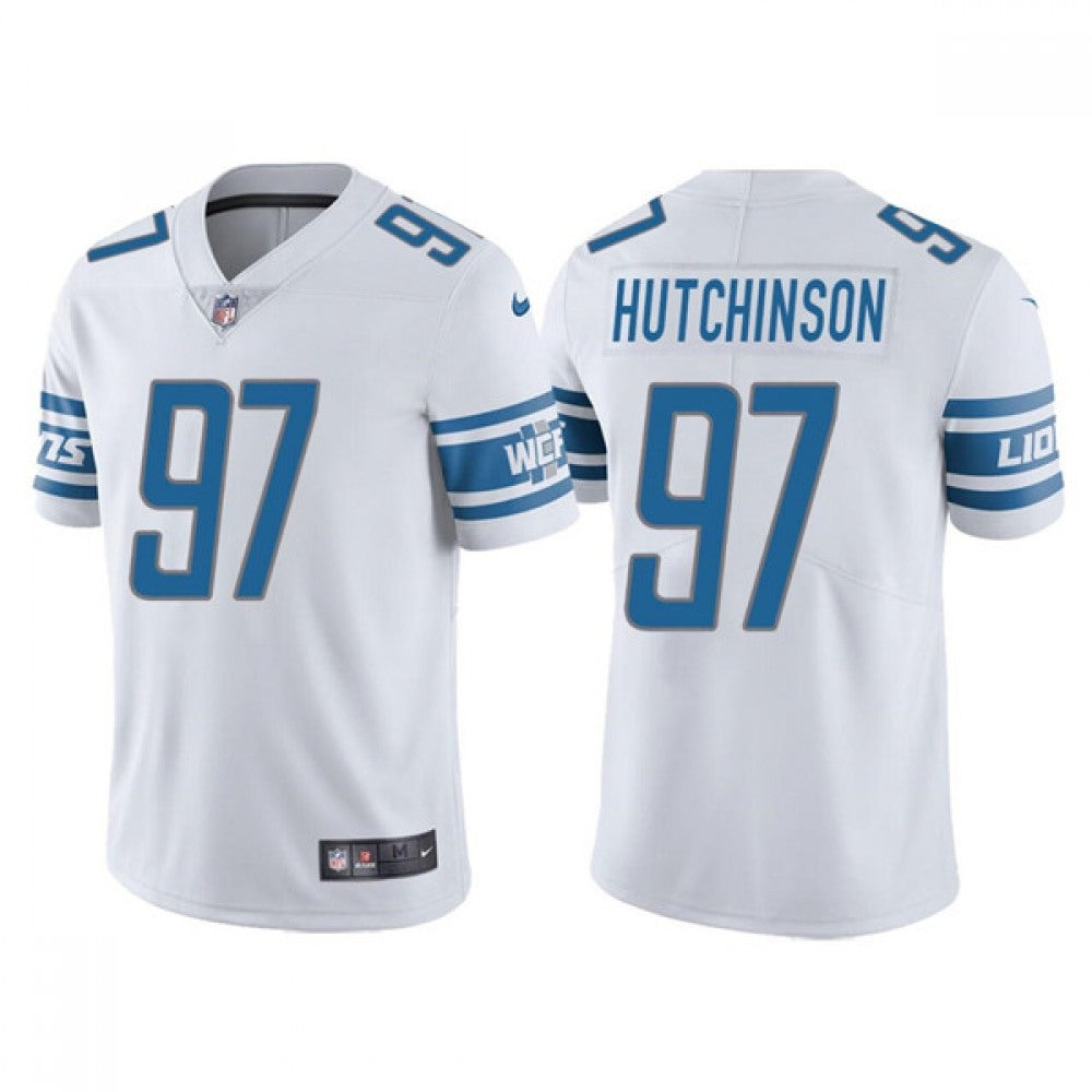 Men's Detroit Lions #97 Aidan Hutchinson White NFL Draft Vapor Untouchable Limited Stitched Jersey 