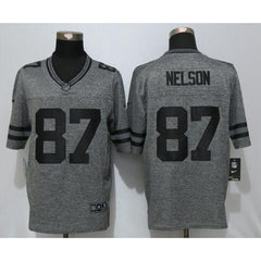 Packers #87 Jordy Nelson Gray Men's Stitched NFL Limited Gridiron Gray Jersey 
