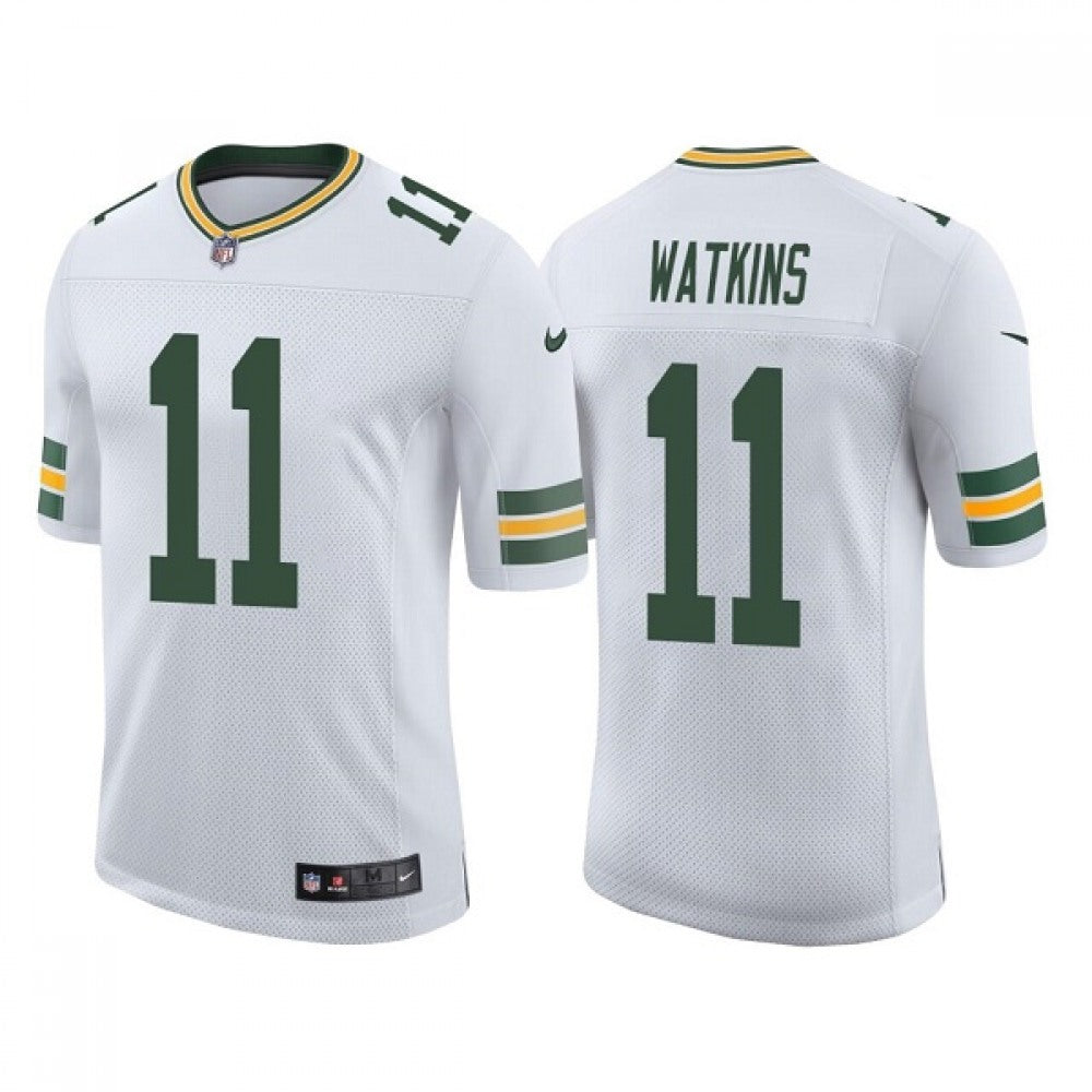 Men's Green Bay Packers #11 Sammy Watkins White Stitched Football Jersey 