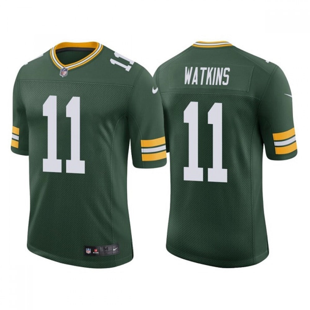Men's Green Bay Packers #11 Sammy Watkins Green Stitched Football Jersey 