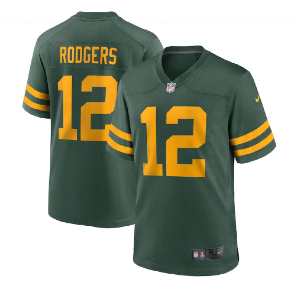 Men's Green Bay Packers #12 Aaron Rodgers 2021 Green Stitched Football Jersey 