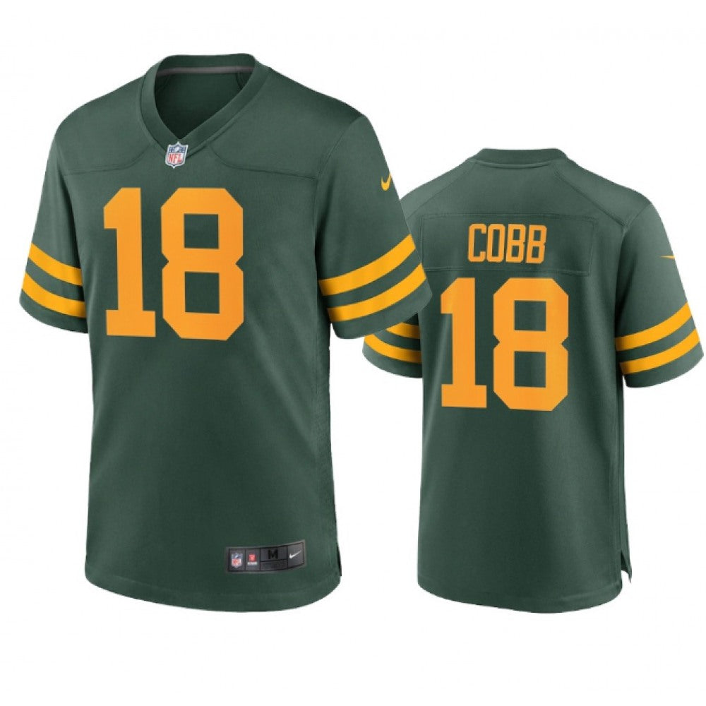 Men's Green Bay Packers #18 Randall Cobb 2021 Green Stitched Football Jersey 