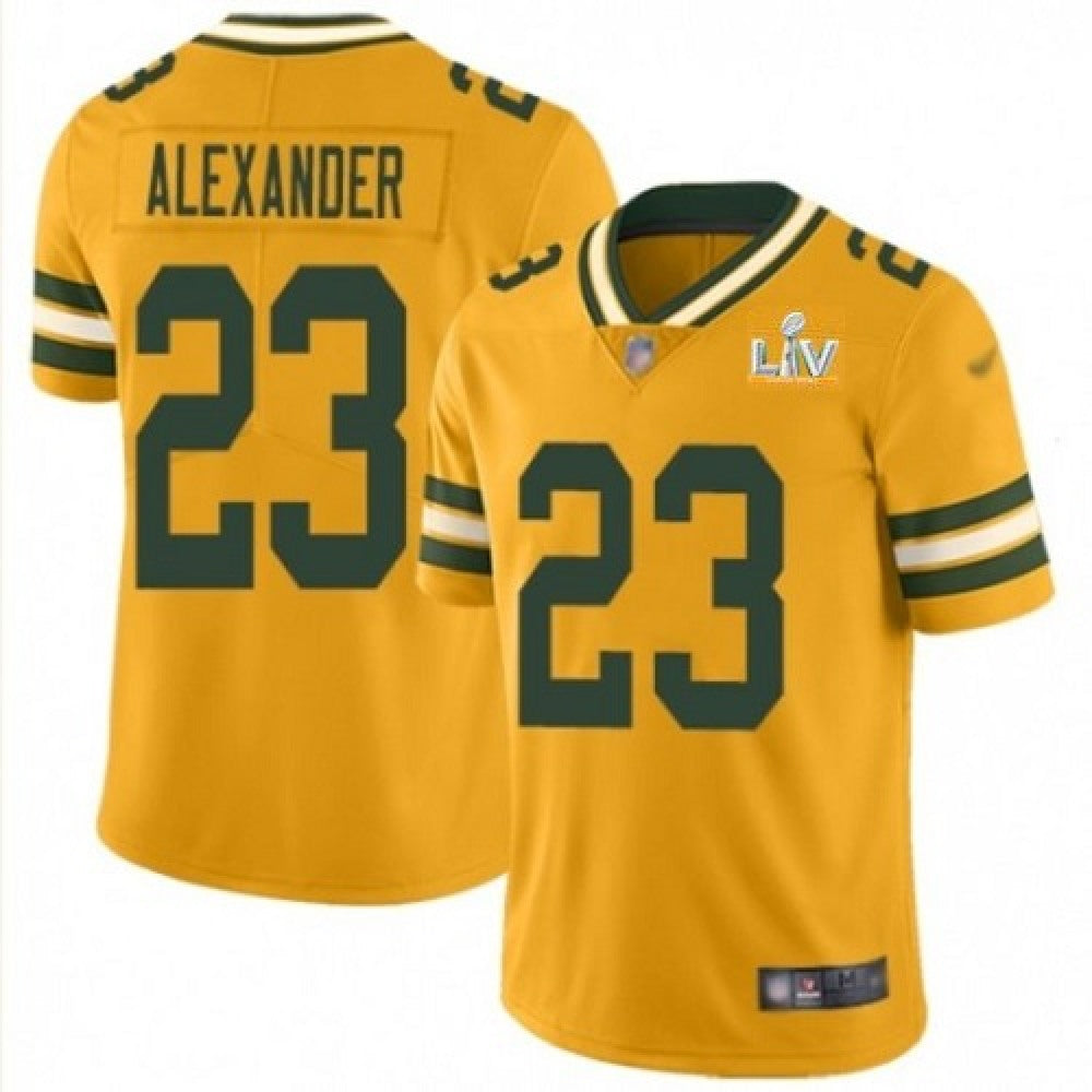 Men's Green Bay Packers #23 Jaire Alexander Gold 2021 Super Bowl LV Stitched NFL Jersey 