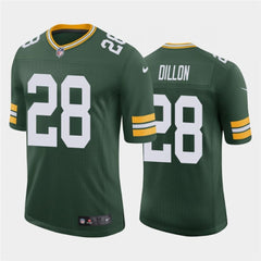 Men's Green Bay Packers #28 A.J. Dillon Green Stitched Jersey 